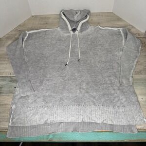 American Eagle‎ Outfitters Gray Knit Hoodie Relaxed Fit Layering Top